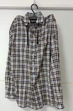 SINACOVAチェック柄長袖シャツ（刺繍付き）