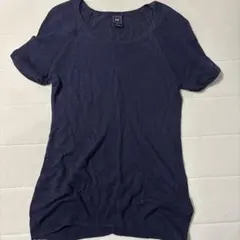 GAP 半袖ニット XS ネイビー 麻混