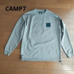 CAMP7　キャンプセブン 長袖カットソー ベージュ　バックエンボスロゴ　Sのサムネイル