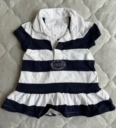 Ralph Laure ストライプ ポロシャツワンピース 3M