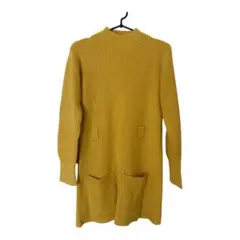 CECIIL McBEE マスタード ロングニット 長袖　フリーサイズ