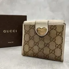 Gucci GGキャンバス ハート金具 長財布 - メルカリ