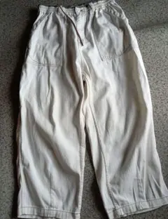 値下げ下限!!!grn ぶかぶか眩しい 白 cargo カーゴパンツ 本格デニム