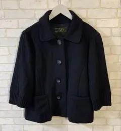 【 Leilian 】 ウール ジャケット レディース アウター ブルゾン 黒