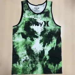 【XLサイズ】Hurley ハーレー タンクトップ タイダイ 総柄 グリーン 黒のサムネイル
