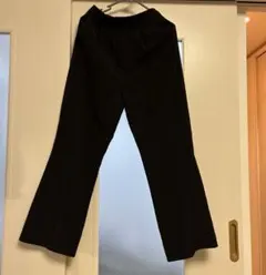 Tip Top フレアパンツ ブラック センタープレス