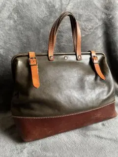 【未使用】HERTZ ボストンバッグ 黒 馬革 革にウォッシュ加工を施した普段使いのミニボストン「革鞄のHERZ