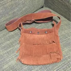 Minnetonka(ミネトンカ) フリンジ ショルダーバッグ 茶 ブラウン