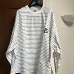 seesee シーシー ストライプ 長袖 カットソー ホワイト ブラック