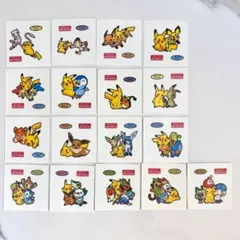 ポケモンパン 発売25周年記念絵柄 デコキャラシール ピカチュウ 17枚
