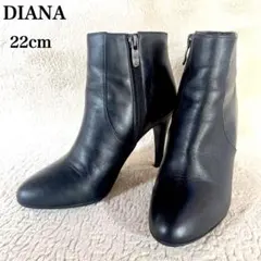最終価格‼️美品✨DIANA ショートブーツ ピンヒール レザー ブラック 22