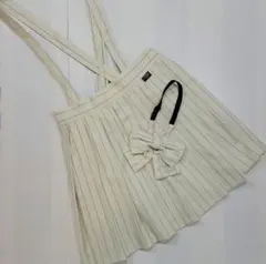 ジェニィラブ　ストライプ　プリーツスカート　ホワイト　130