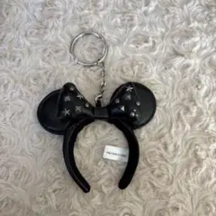 ミニーマウス風ブラックキーホルダー