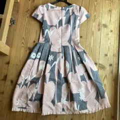 【M's GRACY】ひざ丈フレアワンピース　半袖　サイズ36