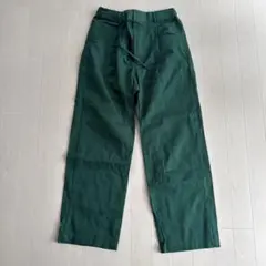 ダークグリーン カジュアルパンツ 100%コットン