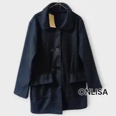 タグ付き／ONLISA 軽量チェスター風コート ブラック シンプル