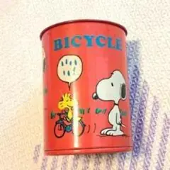 スヌーピー 缶 小物入れ 赤