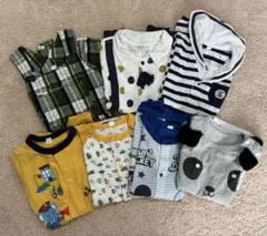 ベビー服 ロンパース 80 7枚セット 男の子 まとめ売り 保育園着
