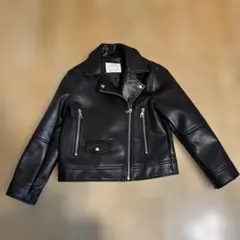 0*8様 黒のライダースジャケット (キッズ)