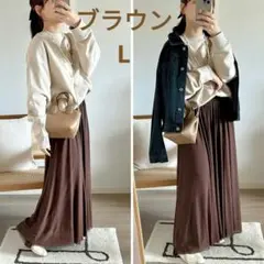 【新品未使用】しまむら tal by yumi チュールスカート ブラウン L