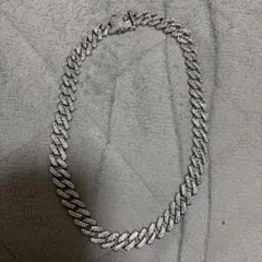 シルバーダイヤモンド風チェーンネックレス