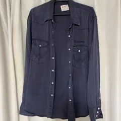Wrangler ラングラー　デニムシャツ　ネイビー　テンセル100%のサムネイル