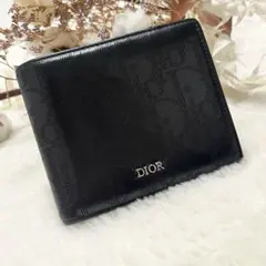 美品✨️ Dior ディオール ギャラクシー トロッター 二つ折り財布 ブラックのサムネイル