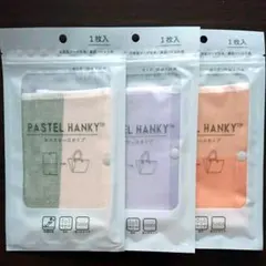 パステルハンキー マスクケース ハンカチ ガーゼ 抗菌防臭 吸水 2WAY