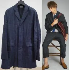 marni マルニ 10SSリネンチェックコート48