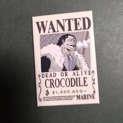 ワンピース　クロコダイル 手配書　缶バッジ