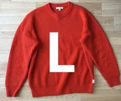 ユニクロJW ANDERSON リブクルーネックセーター オレンジ L 完売品