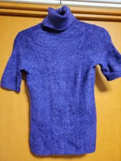 JAYRO White ハイネック 半袖セーター M 紫