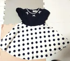 MOO NON NO ドット柄ワンピース 100cmのサムネイル