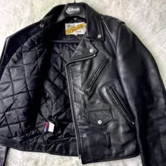 【米国製】Schott ライダースジャケット ダブル　本革　618 黒