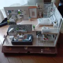 ミニチュアハウス 家具付き 完成品 ナチュラルカラー