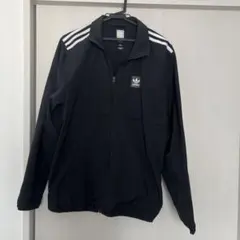 adidas 黒 ナイロンジャケット Lサイズ
