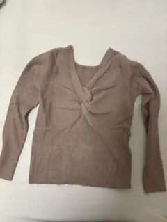 ROYAL PARTY ベージュ ツイストデザイン ニット M