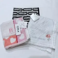 タオルハンカチ 3枚　フルラ　ローラアシュレイ　ニナリッチ