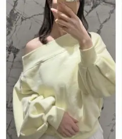 最終値下げ　スナイデル　WEB限定　ワンショルダーロゴスウェット イエロー