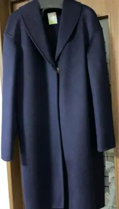 mannine ネイビー ウールロングコート Mサイズのサムネイル