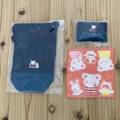 【新品・未使用】familiar クマデザイン 巾着袋　ティッシュケース　タオル
