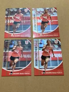 スポーツカード　陸上競技　サニブラウン選手　４枚セット　EPOCH