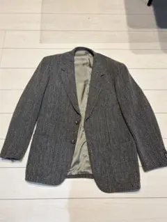 TEXT テーラードジャケット グレー ストライプ