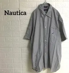 Nautica ノーティカ XXL シャツ　チェック　BD ワンポイント　刺繍