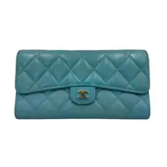 さ*！様 CHANEL チョコバー チェーンショルダーバッグ ターコイズ