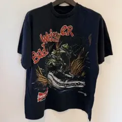 XL Budweiser Tシャツ ワニ プリント ブラック - メルカリ