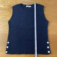 Dessin ノースリーブニット サイズ2 ネイビー