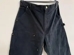 スペシャル 38X30 W38 カーハート ダブルニー パンツ ブラック 黒