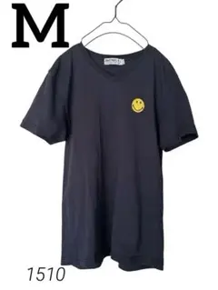 【SMILEY FACE】 ネイビー Vネック Tシャツ Mサイズ