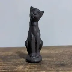 ヴィンテージ 猫 置物 鋳鉄製 インテリア オブジェ ペーパーウエイト